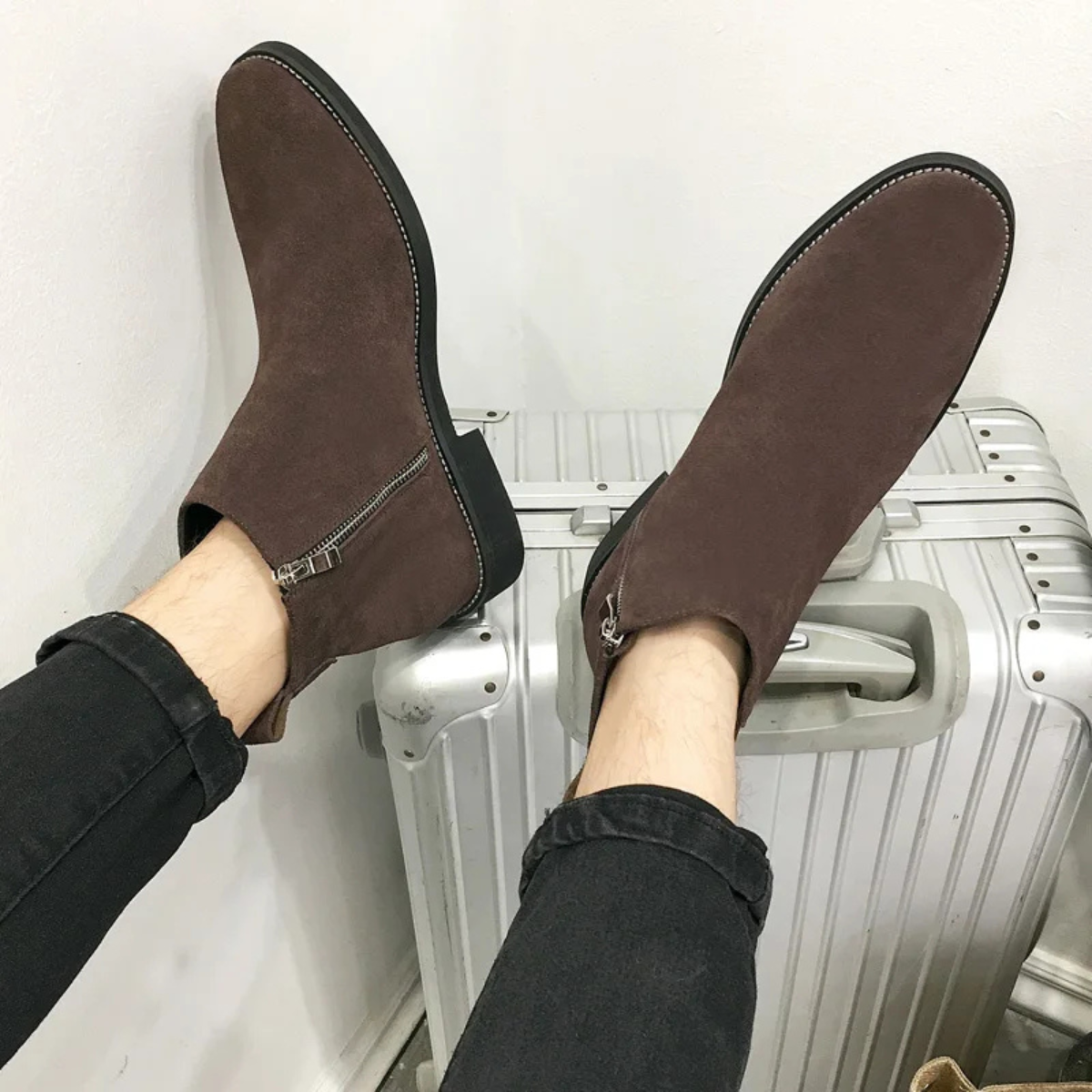 Authentic Leather Men's Chelsea Ankle Boots