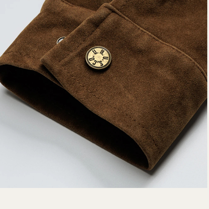 Classic Men's Vintage Suede Bomber Jacket