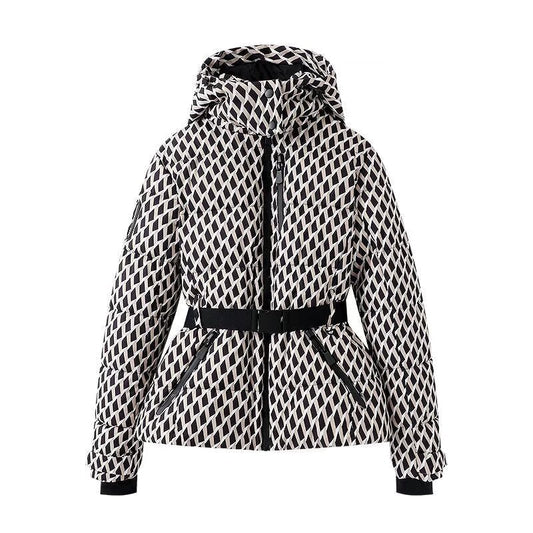 Slim Fitted Padded Jacket With Waist Tie - OutfitLondon