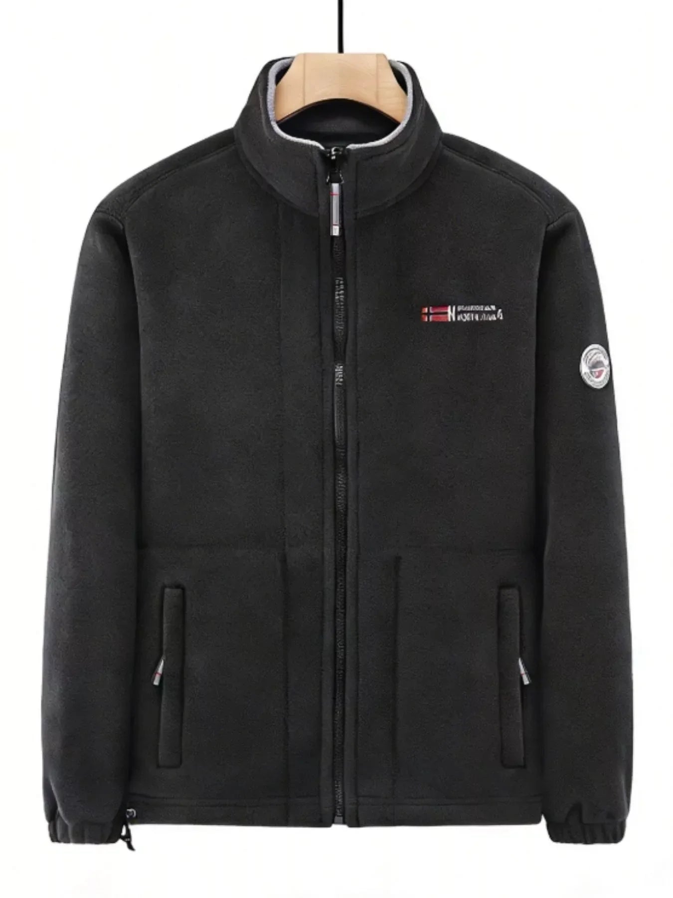 Large Size Mens Fleece Zipper Jacket