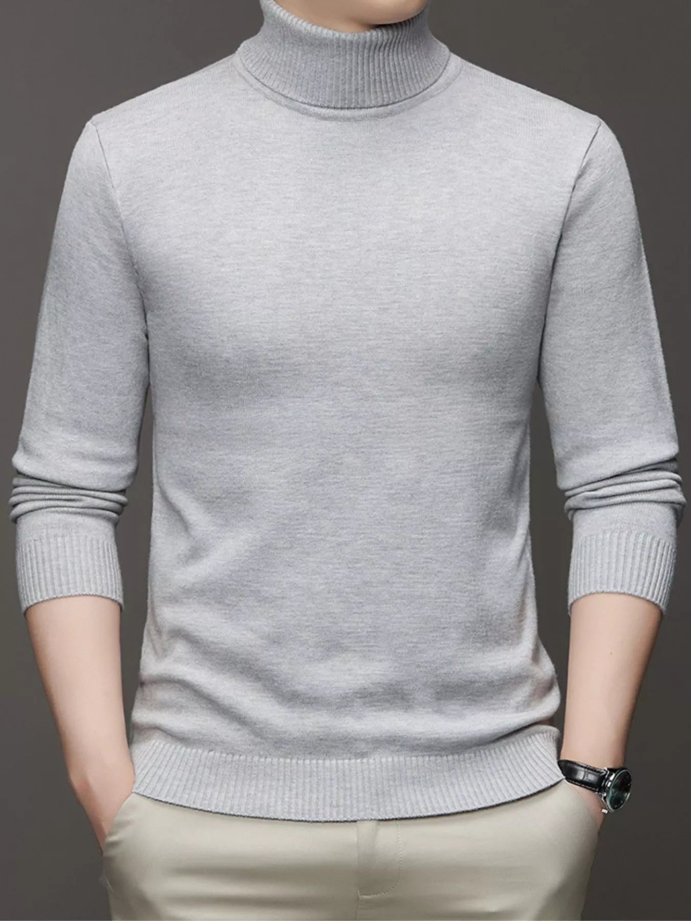 Big Size Crew Neck Knitted Jumper
