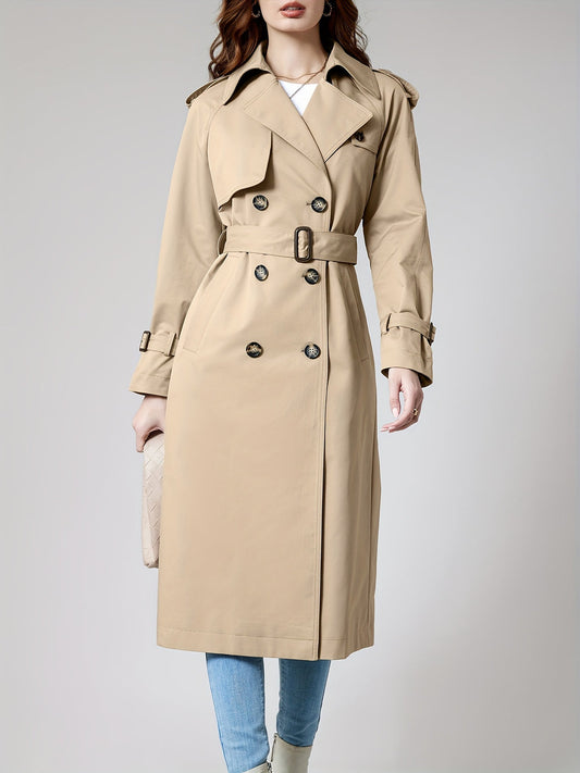 Warm Double Button Wool Pea Coat - OutfitLondon