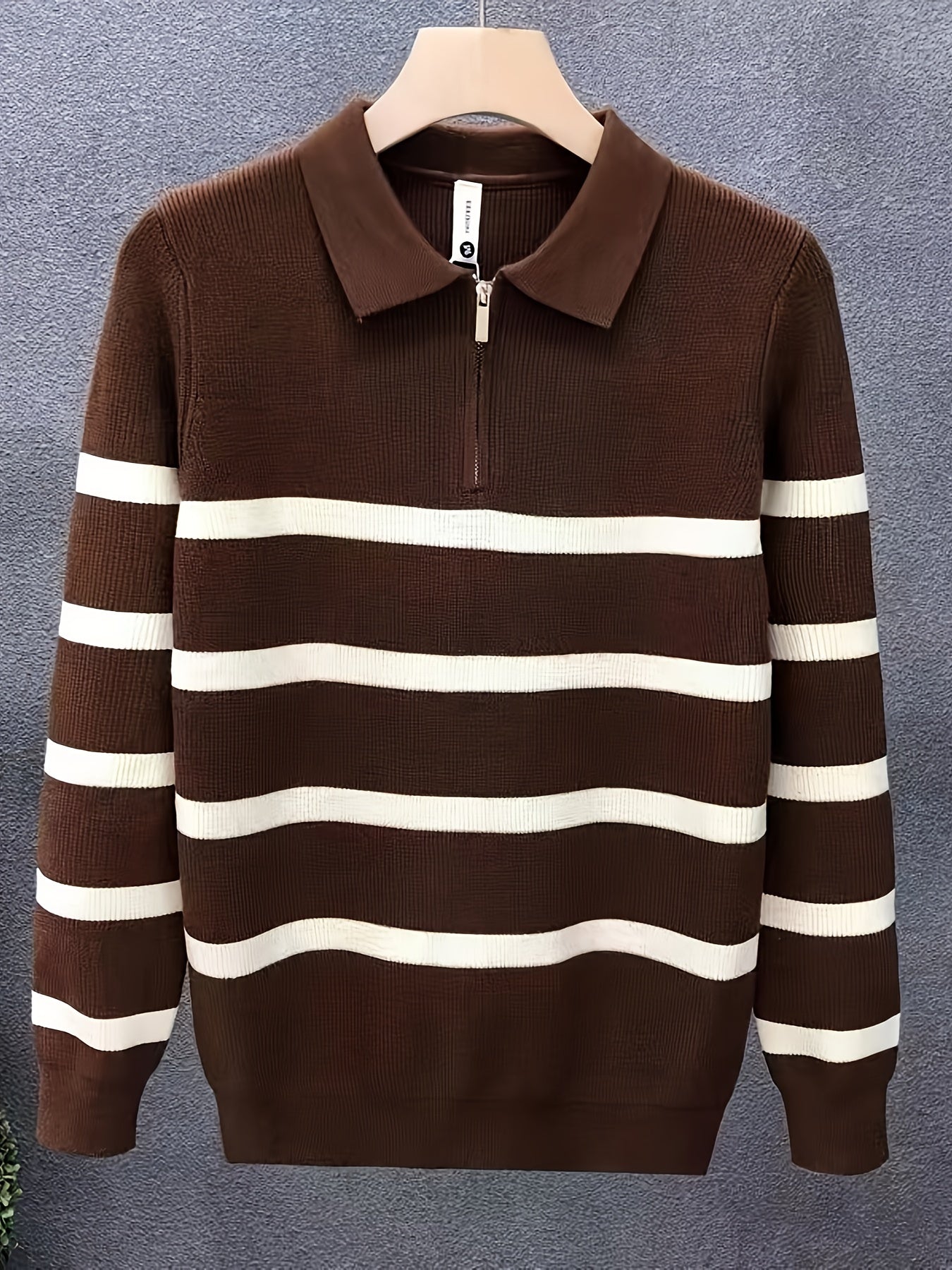 Warm Quarter Zip Fleece Sweater for Men