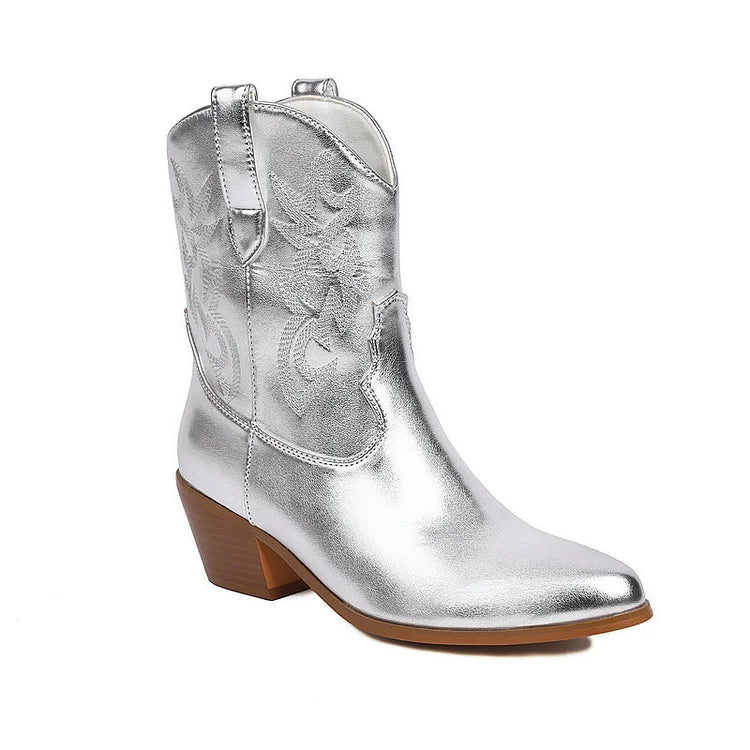 Rugged Ladies Cowboy Ankle Boots