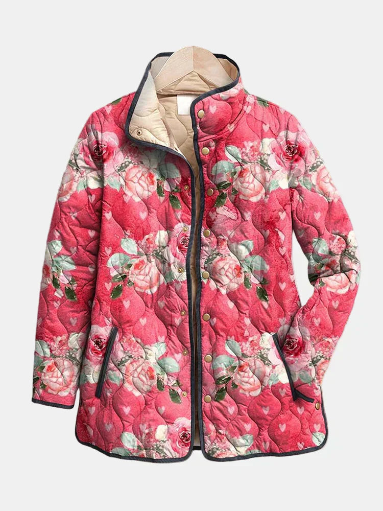 Classic Floral Quilted Coat