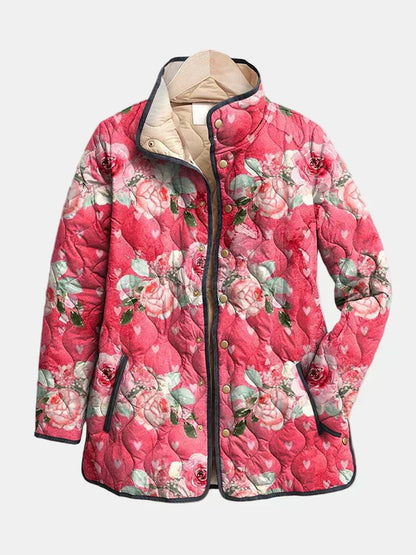 Classic Floral Quilted Coat