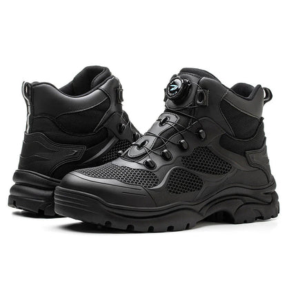 S3 Work Shoes Ultralight, Henner Wear-Resistant Safety Shoes with Steel Cap Swivel Buckle