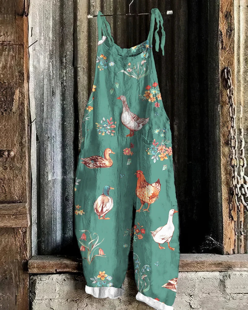 Vibrant Floral Women's Romper Suit