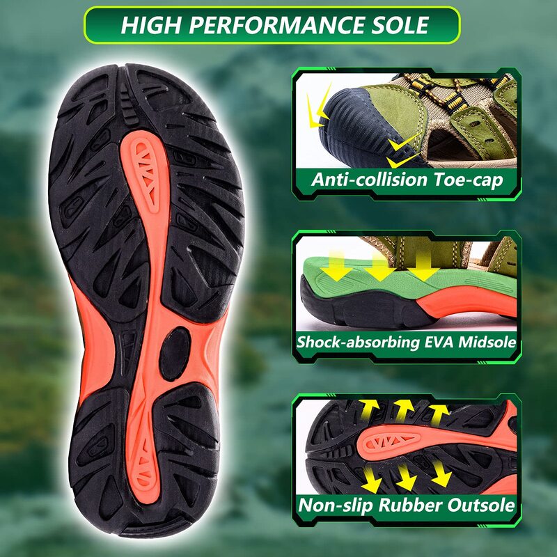 Men’s Orthopedic Sandals Arch Support and Pain Relief