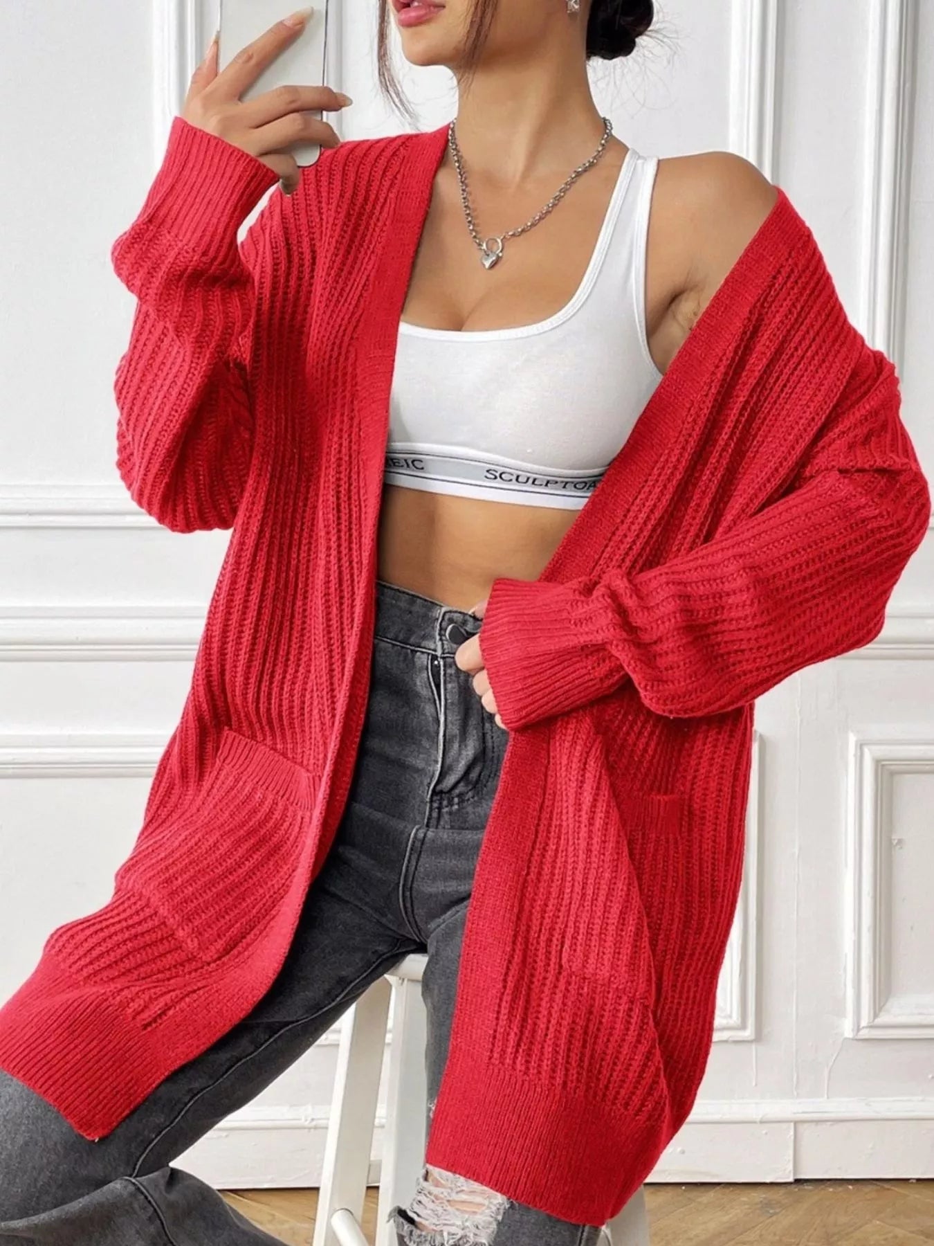 Oversized Soft Relaxed Fit Cardigan Sweater