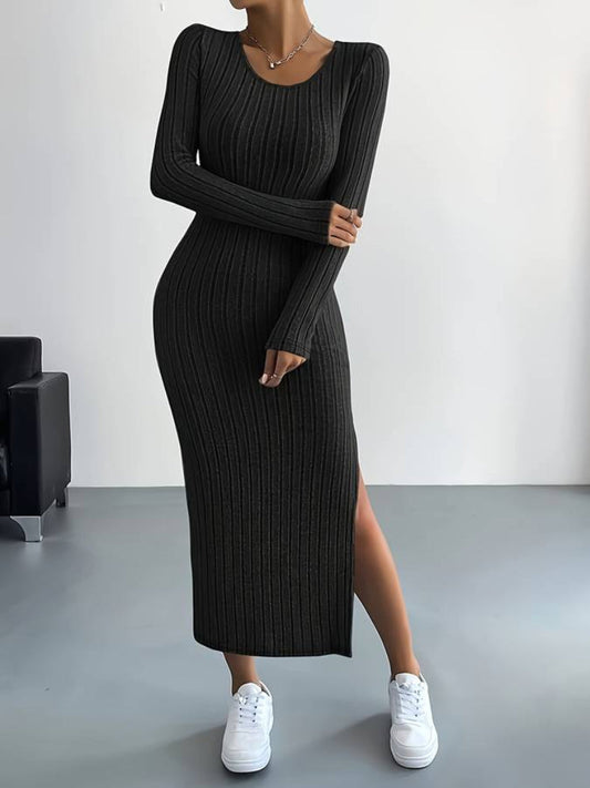 Comfy Long Sleeve Summer Maxi Dress for Women - OutfitLondon