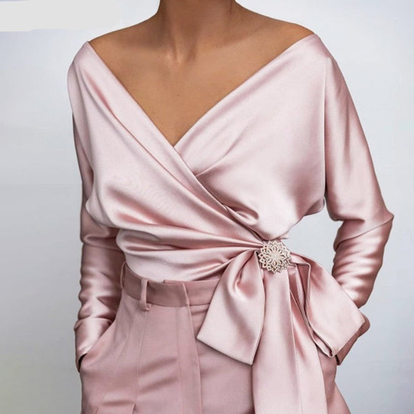 Breathable Ladies Silk Blouse - OutfitLondon