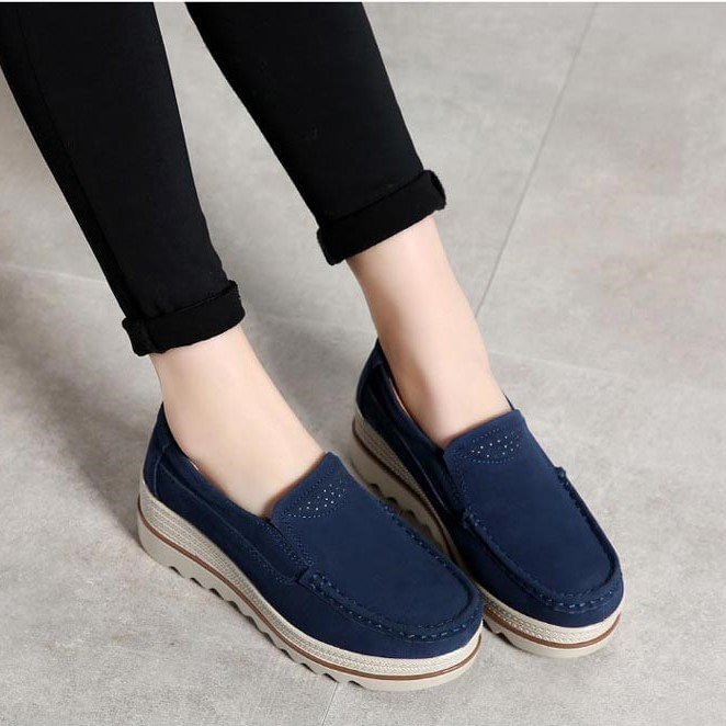 Wide Feet Orthopedic Suede Leather Shoes For Women