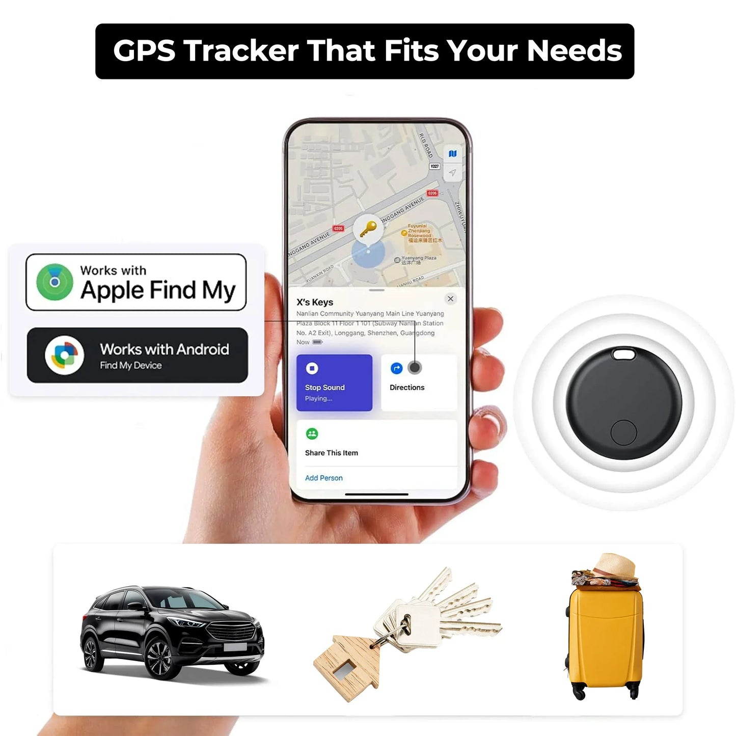 GPS Tracker for Cars - No Monthly Fee - Real-time GPS Tracker - GPS tracker for Vehicles - Best GPS Tracker for Cars, Pets, and Kids