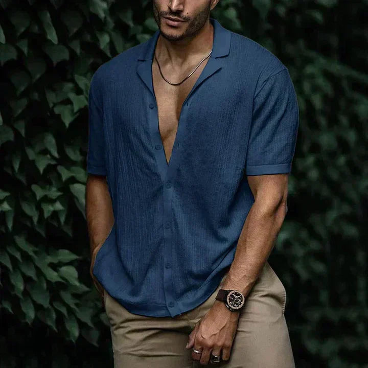 Lightweight Breathable Mens Linen Shirt