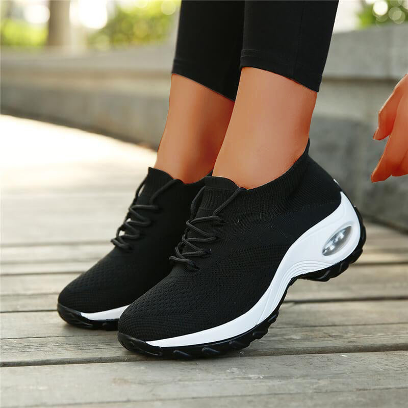 Lace Up Walking Running Shoes Platform Sneakers
