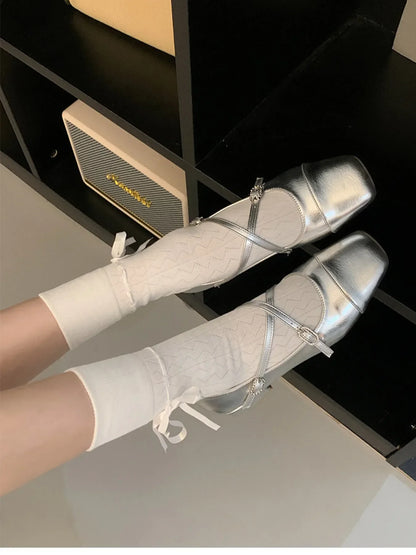 Timeless Elegant Low Heel Mary Jane Flats - OutfitLondon