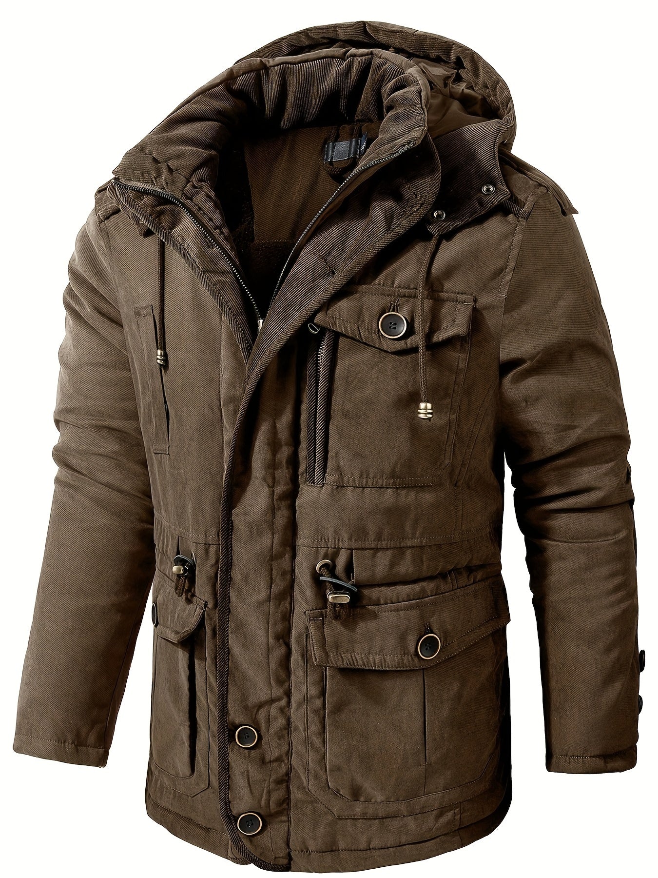 Warm Mens Heavy Parka Coat