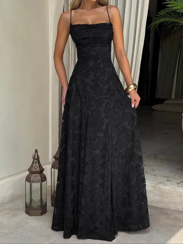Beautiful Lace Backless Evening Gown for Women