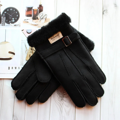 Warm Sheepskin Men's Winter Gloves