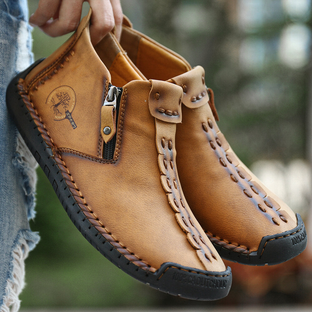Men's Barefoot Shoes Handmade Slip Resistant Ankle Boots