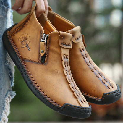 Men's Barefoot Shoes Handmade Slip Resistant Ankle Boots