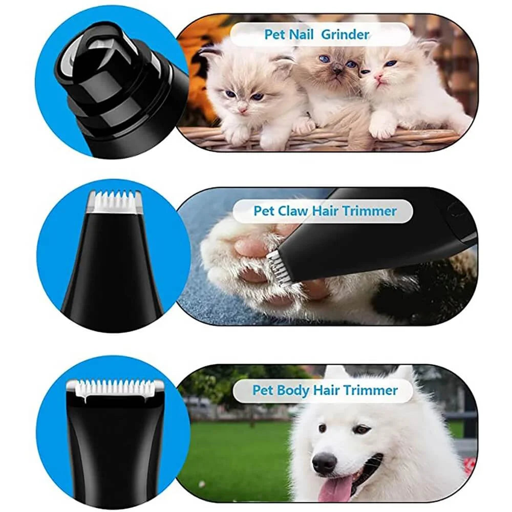 4 in 1 Pet Grooming Device Hair Trimmer Dog Cat Paw Nail Grinder
