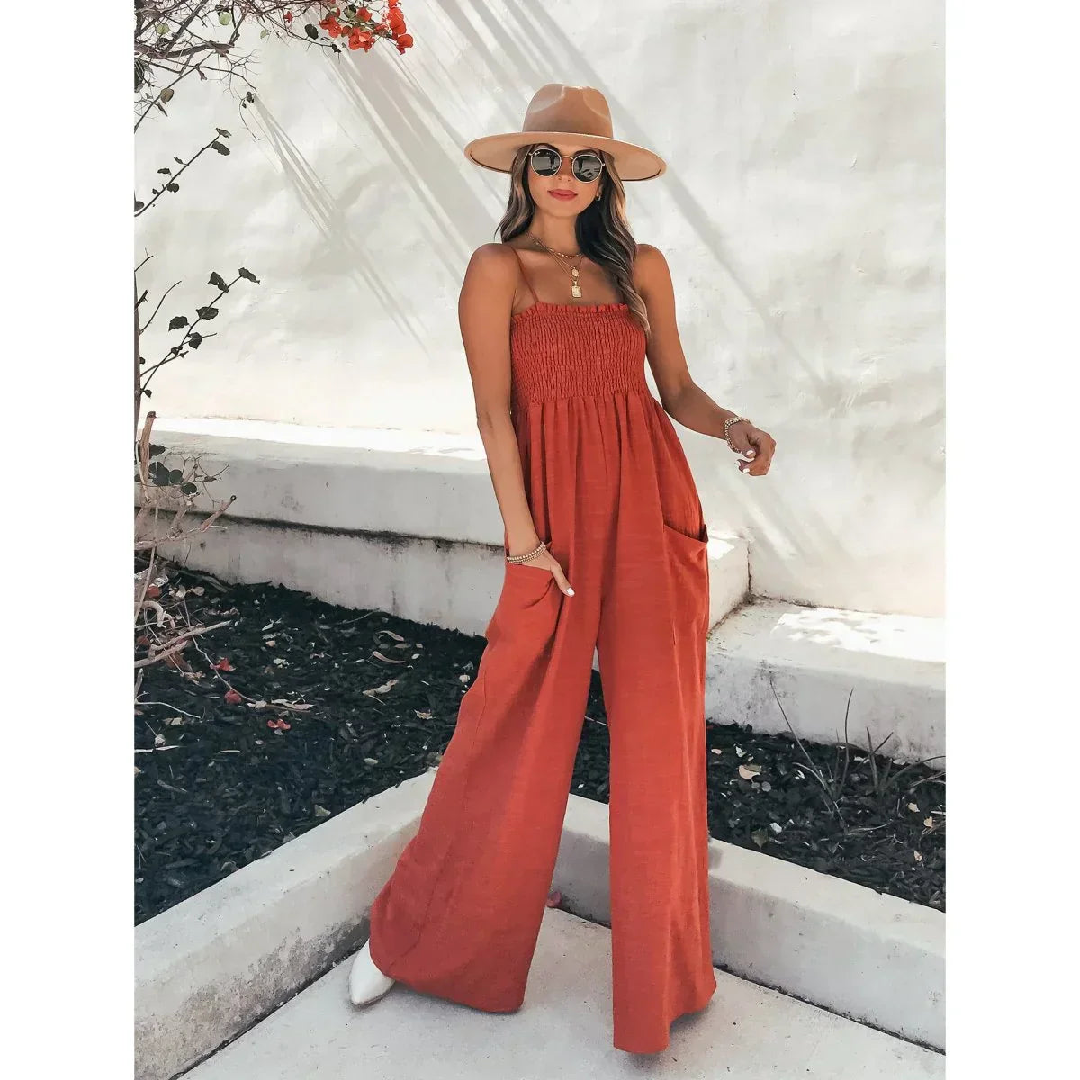 Relaxed Fit Summer Wide Leg Jumpsuit for Women