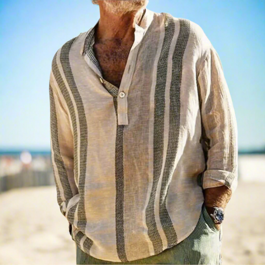 Lightweight Men's Summer Striped Shirt - OutfitLondon