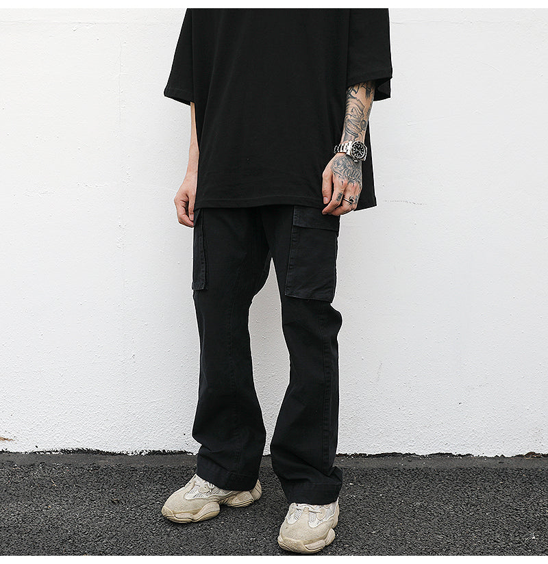 Men's Casual Cotton Straight Leg Cargo Pants
