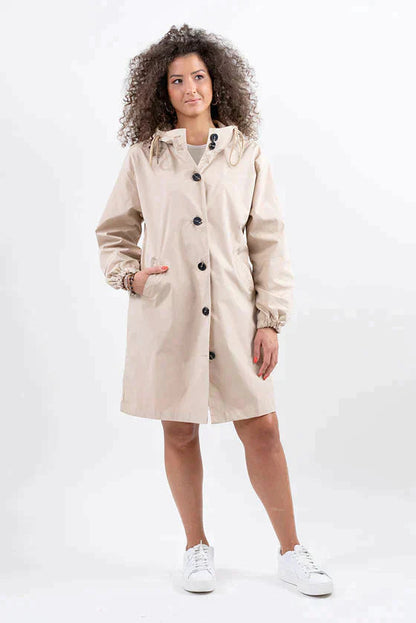 Waterproof Women's Large Hooded Windbreaker Jacket