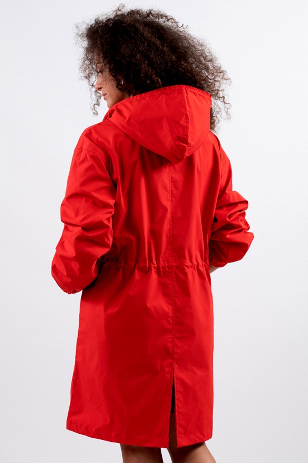 Waterproof Women's Large Hooded Windbreaker Jacket
