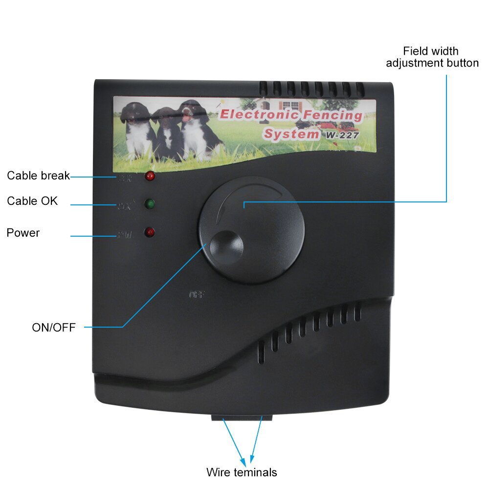 New Electric Dog Fence Waterproof Dog Training Collar Sound Shocked Collar Electronic Pet Fence Containment System for 1/2/3 Dog