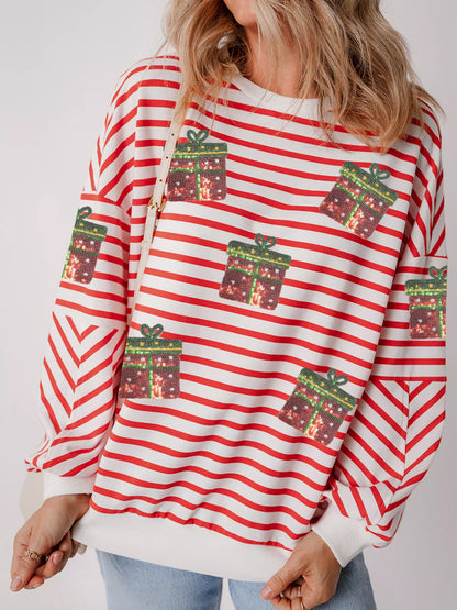 Sparkly Christmas Crew Neck Sweater - OutfitLondon