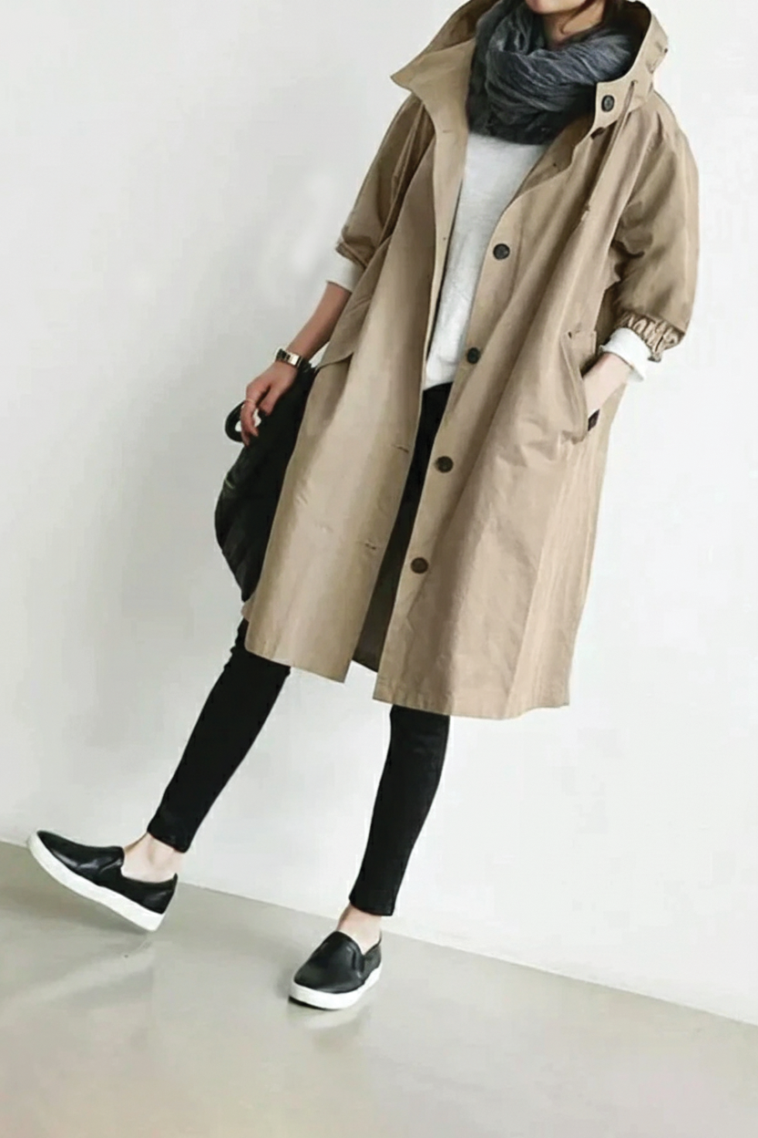 Women's Hooded Trench Coat