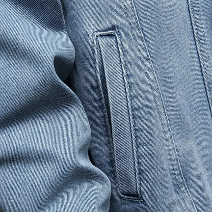 Navy Blue Casual Men's Jeans Jacket