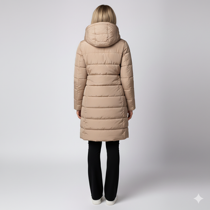 Warm Padded Women's Parka Coat with Hood