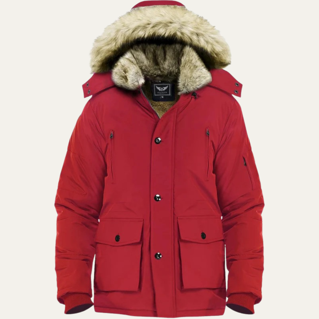 Warm Waterproof Men's Winter Coat with Hood