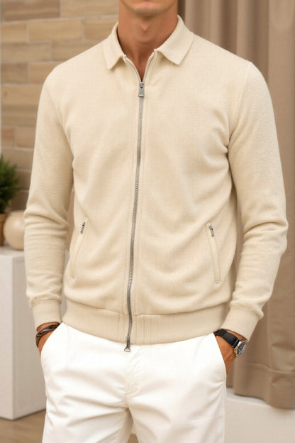 Classic Luxury Beige Mens Jacket - OutfitLondon