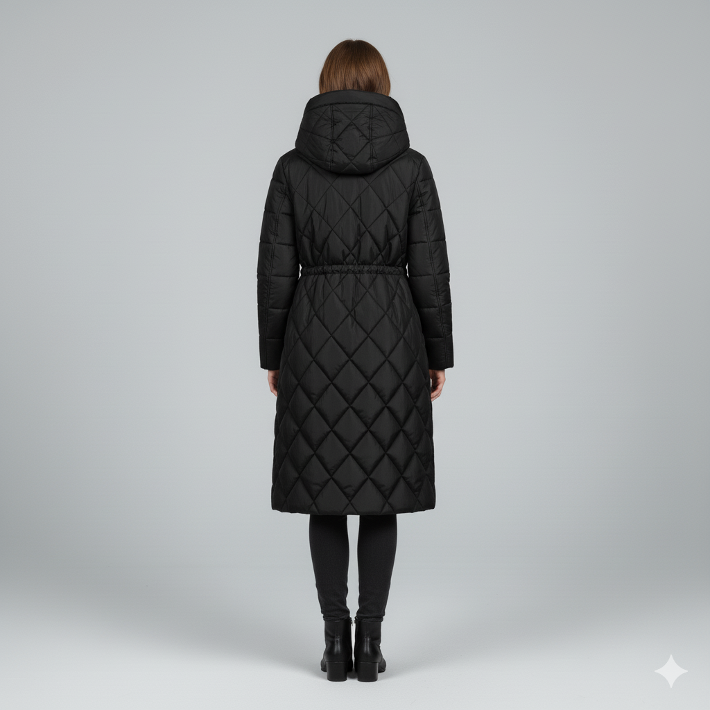Warm Quilted Hooded Winter Parka for Women