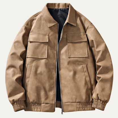 Casual Fit Mens Bomber Jacket with Zip Pockets