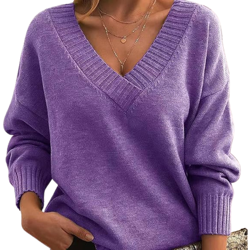 Cozy Ladies V-Neck Cashmere Jumper
