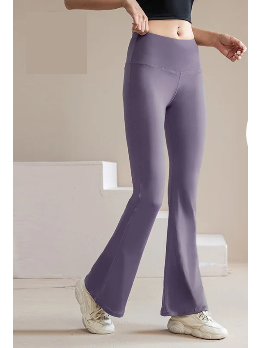 Relaxed Fit High Waisted Loose Leg Women's Pants