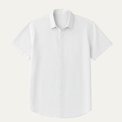 Relaxed Fit Pastel Short Sleeve Mens Shirt - OutfitLondon