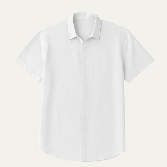 Relaxed Fit Pastel Short Sleeve Mens Shirt - OutfitLondon