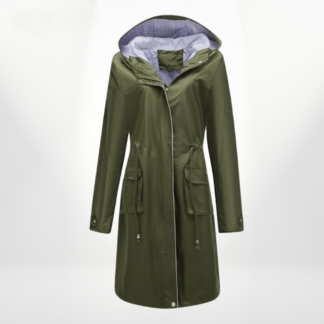 Waterproof Women's Hooded Windbreaker Jacket Coat