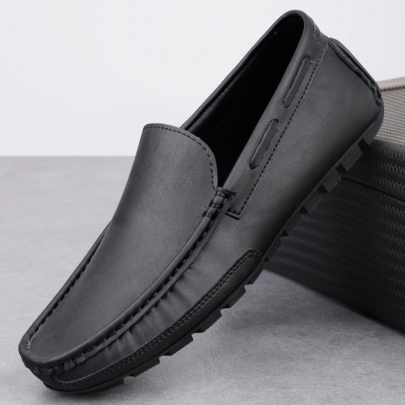 Classic Real Leather Slip On Shoe