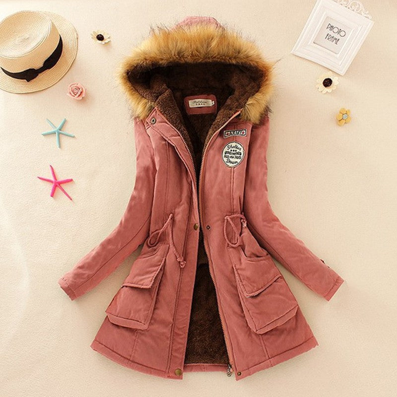 Warm Women's Rain Jacket with Hood