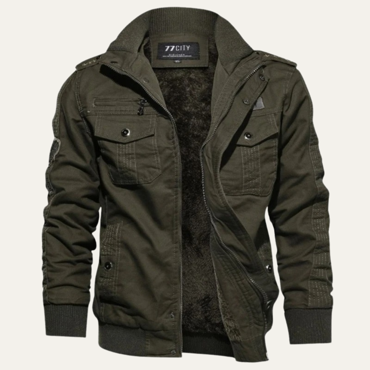 Waterproof Mens Military Bomber Jacket with Multiple Pockets - OutfitLondon