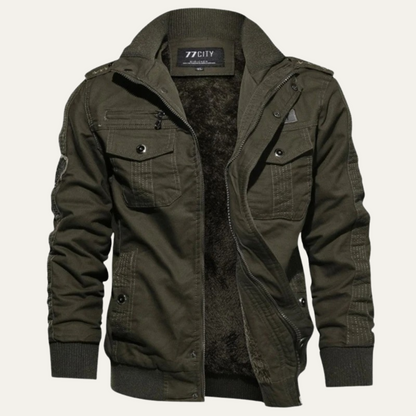 Waterproof Mens Military Bomber Jacket with Multiple Pockets - OutfitLondon